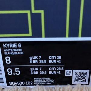 Kyrie 6 Nike men’s basketball size 8